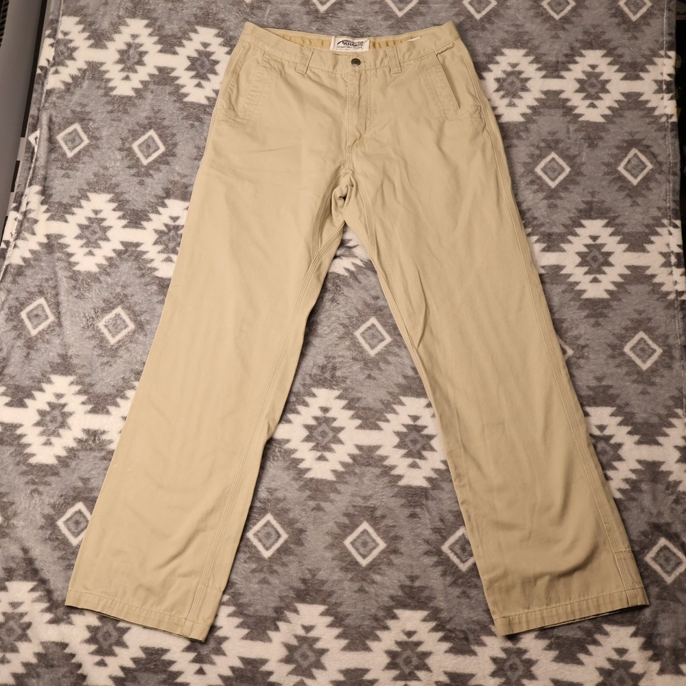 Mountain Khakis Relaxed Fit Tan Cotton Canvas Pants Mens 34x34 Rugged Outdoor